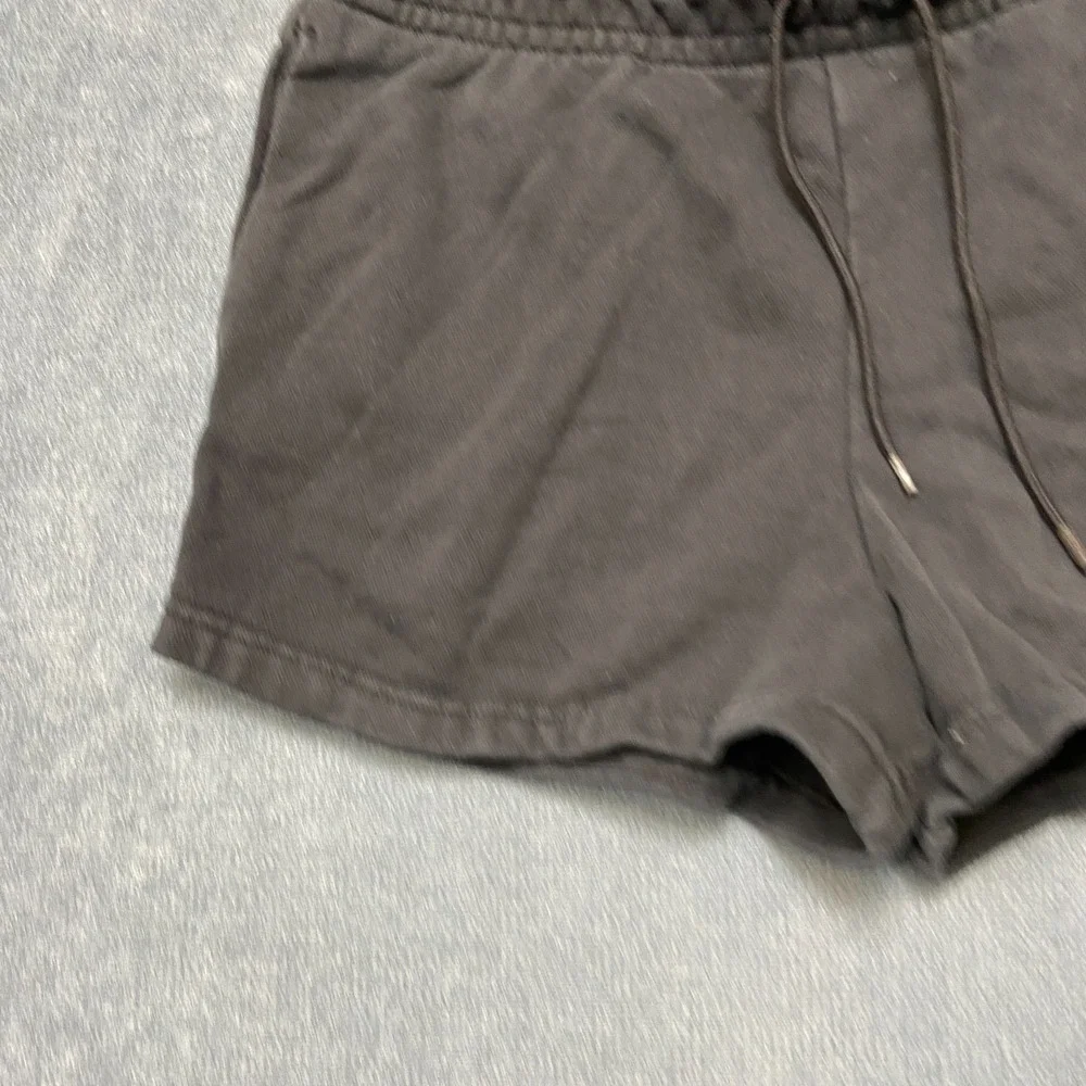 Nike Sweat Shorts Womens Medium Black Drawstring Waist Logo Running Sportswear
